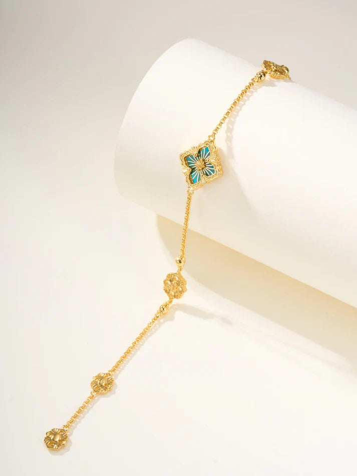 [AuraJewelry]B.C.L ENAMELED One-Flower Bracelet£¨Various Colors)