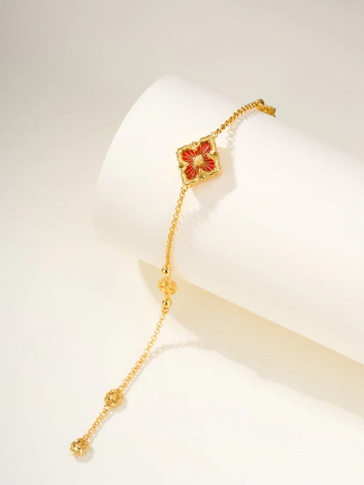 [AuraJewelry]B.C.L ENAMELED One-Flower Bracelet£¨Various Colors)