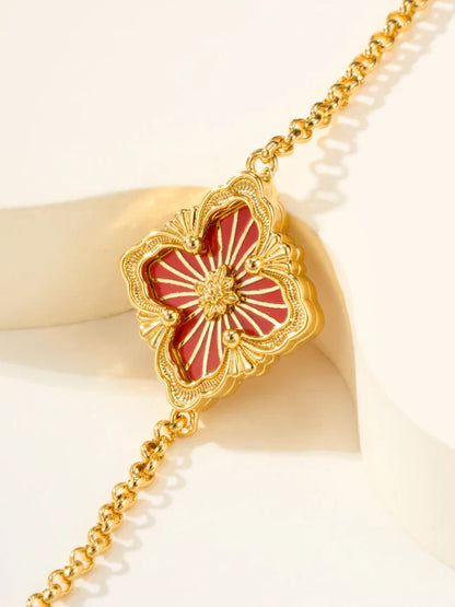 [AuraJewelry]B.C.L ENAMELED One-Flower Bracelet£¨Various Colors)