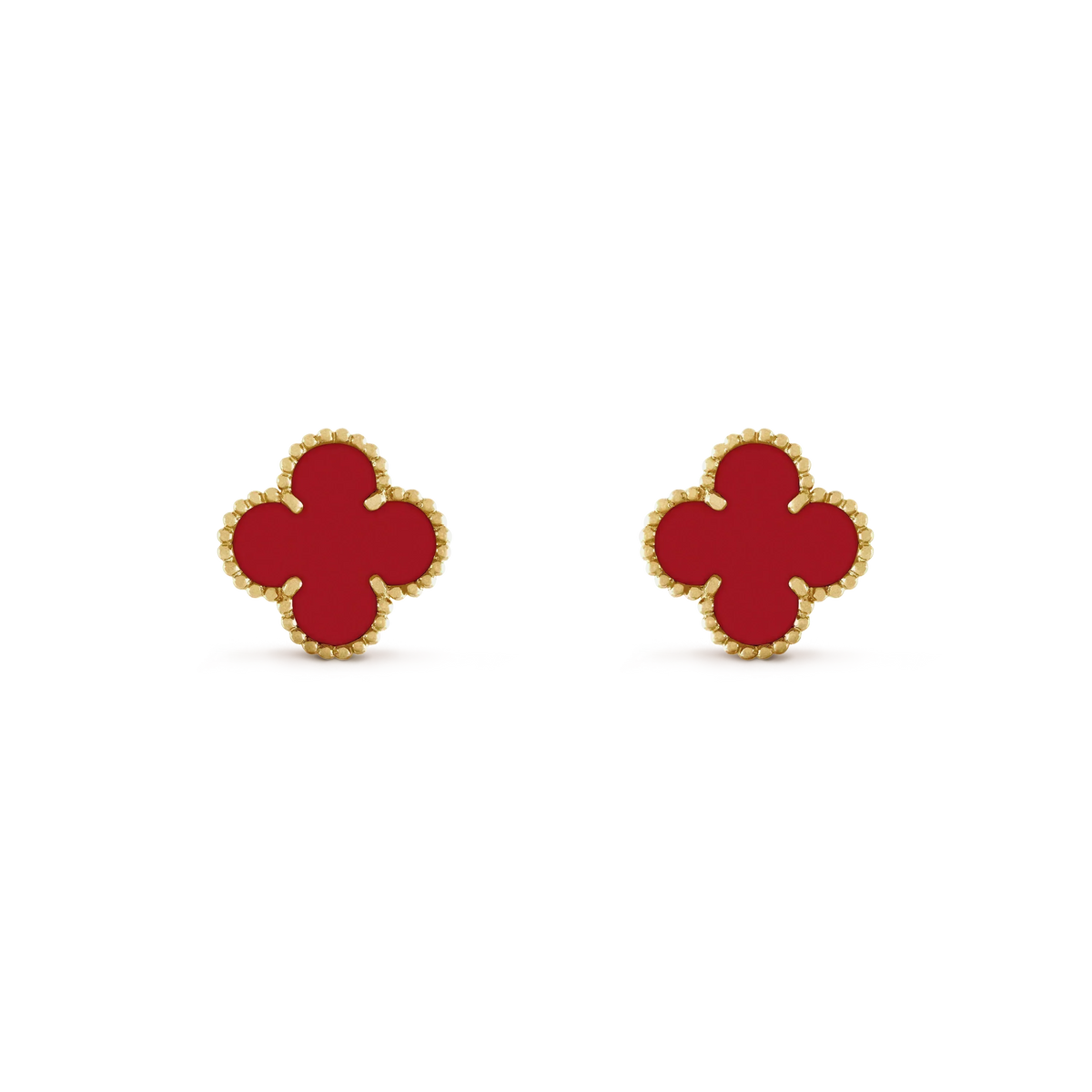 ¡®AuraJewelry¡¯CLOVER MINI 9.5MM CARNELIAN EARRINGS