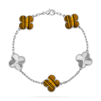 [AuraJewelry]新作 CLOVER 5 MOTIFS タイガーアイブレスレットコレクション
