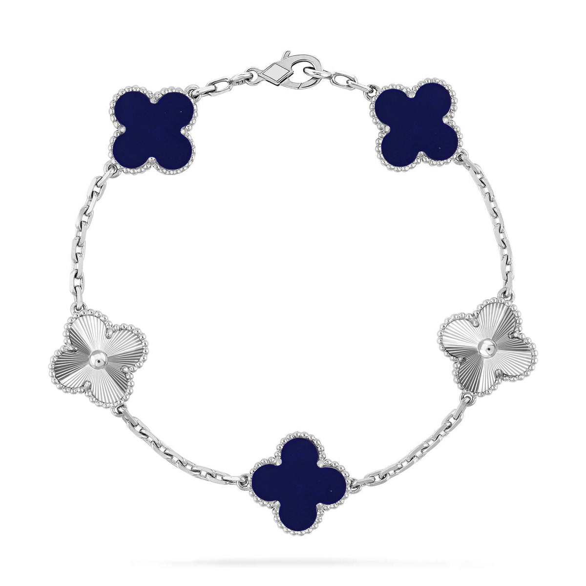[AuraJewelry]New CLOVER 5 MOTIF LAPIS LAZULI BRACELET COLLECTION