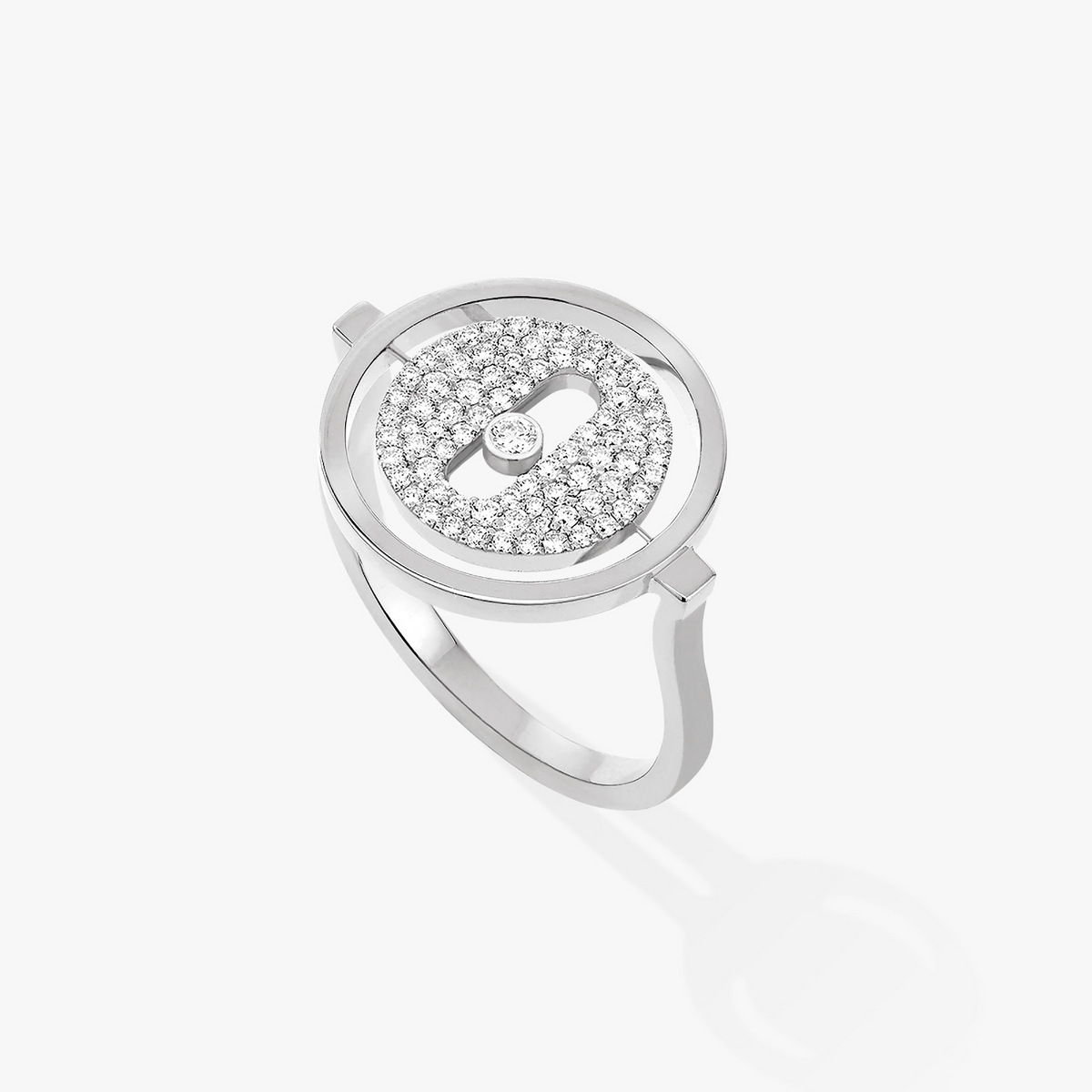 [AuraJewelry]LUCKY MOVE PAVED SILVER DIAMOND RING