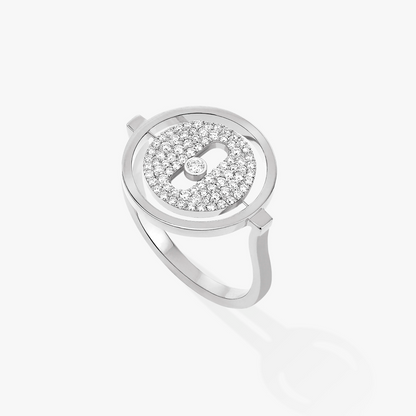 [AuraJewelry]LUCKY MOVE PAVED SILVER DIAMOND RING