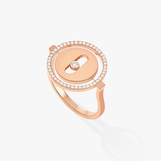[AuraJewelry]LUCKY MOVE PINK GOLD DIAMOND RING