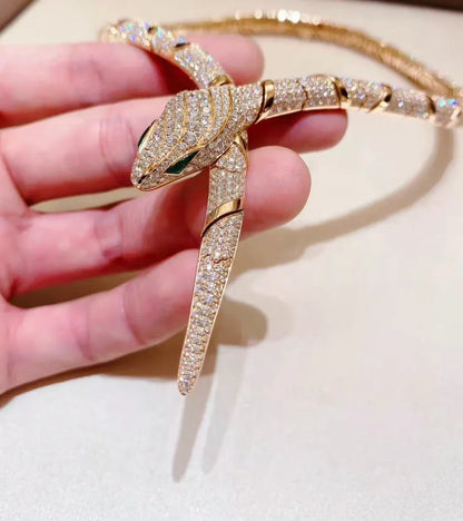 [✨AuraJewelry✨]HAUTE COUTURE GOLD SERPENTI NECKLACE