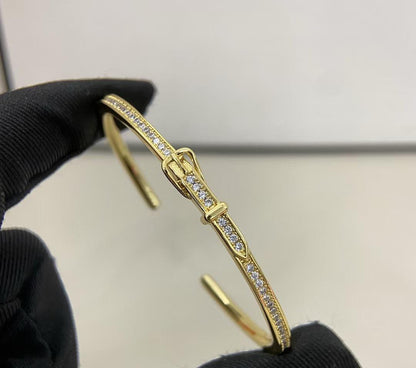 [AuraJewelry] DIAMOND-ENCRUSTED BRACELET THREE COLORS