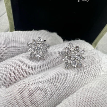[AuraJewelry] Full Diamond Hollow Lotus Necklace Set