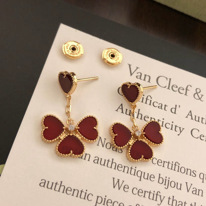 [AuraJewelry] Gold-tone Red Heart Pendant