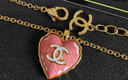 [AuraJewelry] ハート型ネックレス＆ピアスセット