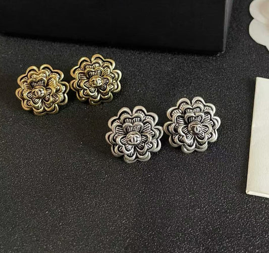 [AuraJewelry]Vintage Camellia Earrings