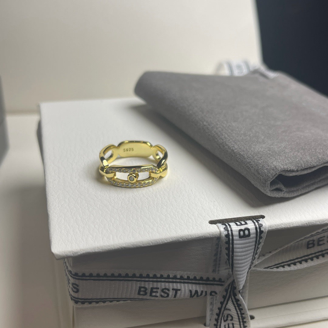 [AuraJewelry]Sliding Single Diamond Ring