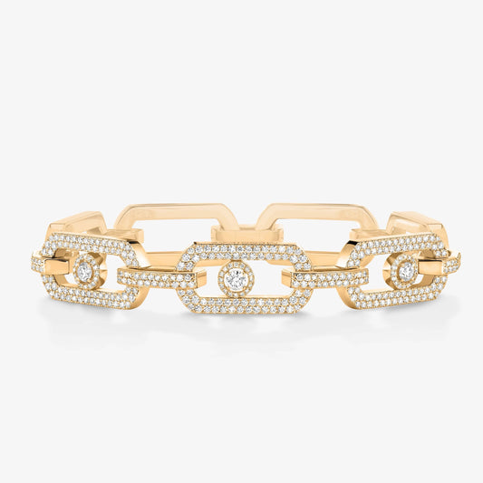 [AuraJewelry]Large Full Diamond Unisex Sliding Bracelet with Moissanite
