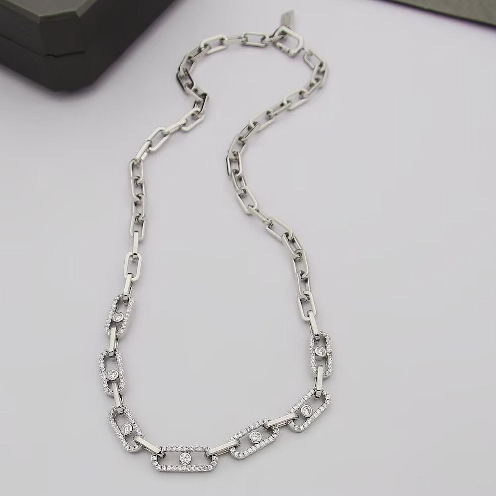 [AuraJewelry]ムーブリンクパヴェダイヤモンドネックレス