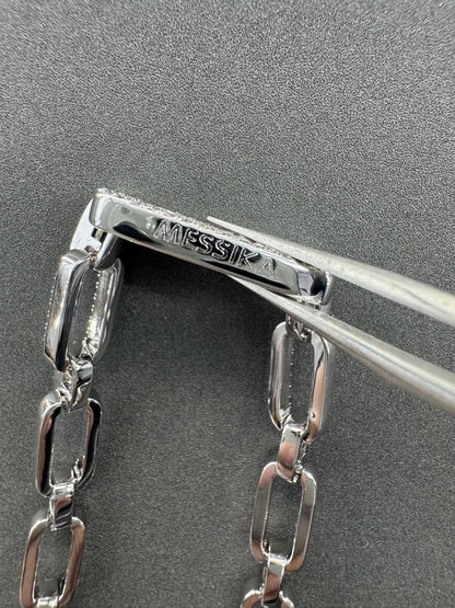 [AuraJewelry] Move Link Pave Diamond Chain Necklace