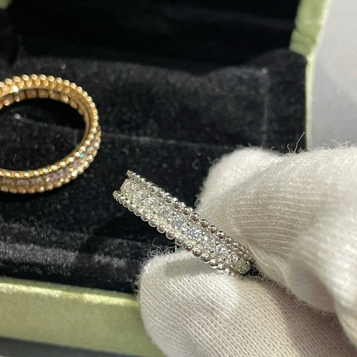 AuraJewelry「ペルレ ダイヤモンド ローズゴールドリング」