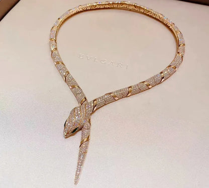 [✨AuraJewelry✨]HAUTE COUTURE GOLD SERPENTI NECKLACE