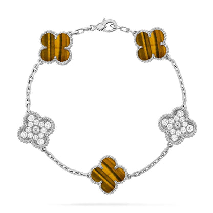 [AuraJewelry]新作 CLOVER 5 MOTIFS タイガーアイブレスレットコレクション