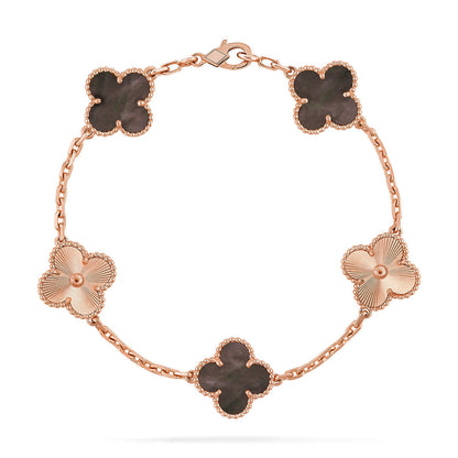 [AuraJewelry]New CLOVER 5 MOTIF GRAY MOP BRACELET COLLECTION
