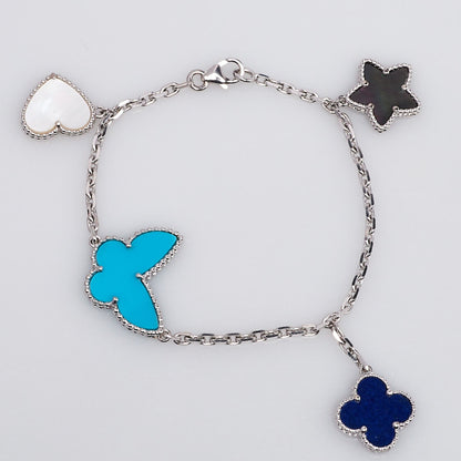 ¡®AuraJewelry¡¯LUCKY SPRING SILVER BRACELET 4 MOTIF