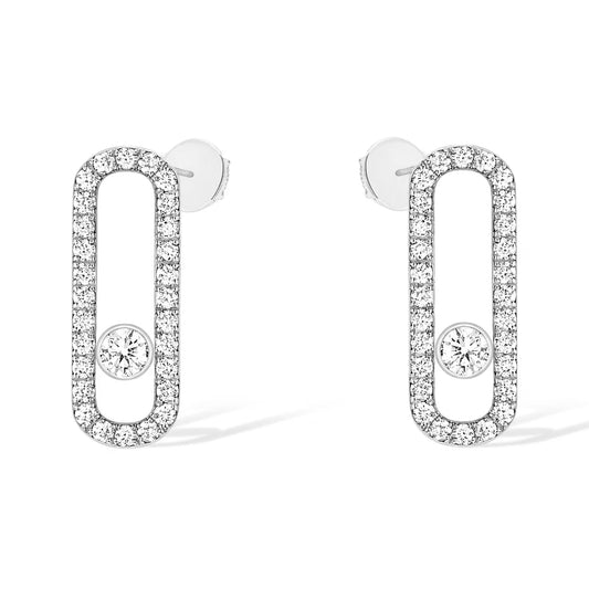 [AuraJewelry]MOVE UNO STUD DIAMOND PAVED EARRINGS