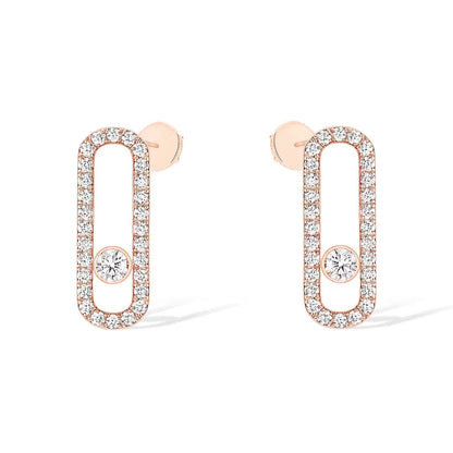 [AuraJewelry]MOVE UNO ダイヤモンド パヴェ スタッドピアス