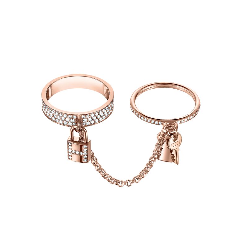 ¡®AuraJewelry¡¯HM KELLY CLOCHETTE DOUBLE RING IN  WITH DIAMONDS