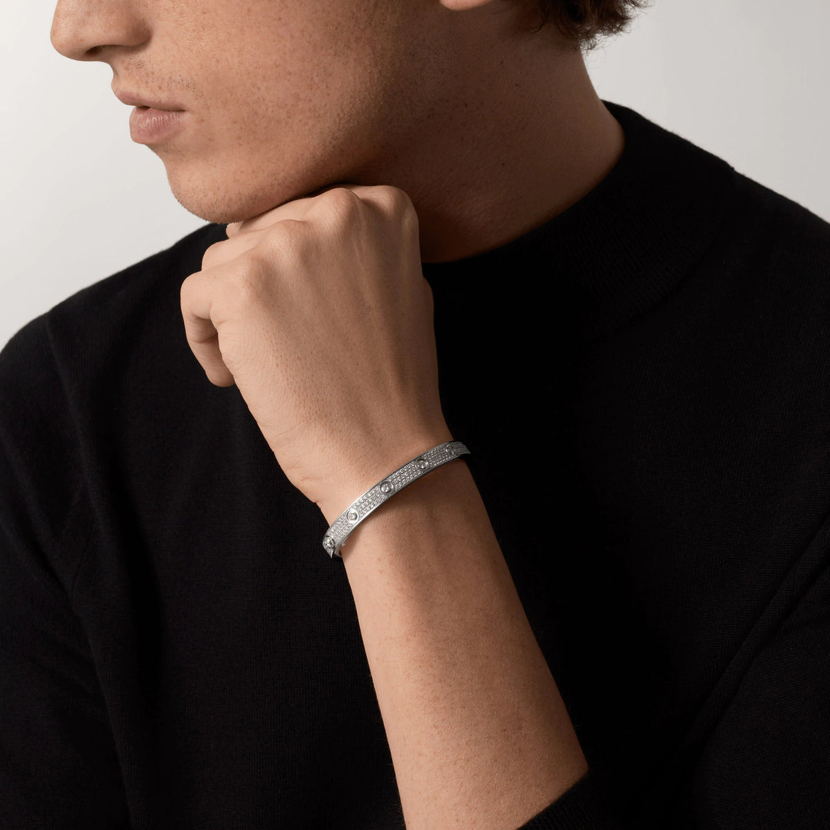 ¡®AuraJewelry¡¯LOVE BRACELET 6.1MM DIAMOND-PAVED 10 BIG DIAMONDS