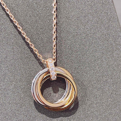 『AuraJewelry』TRINITY NECKLACE GOLD DIAMONDS