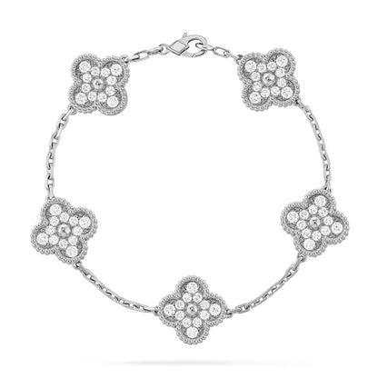 [AuraJewelry] New  CLOVER 5 MOTIF FULL DIAMOND BRACELET COLLECTION