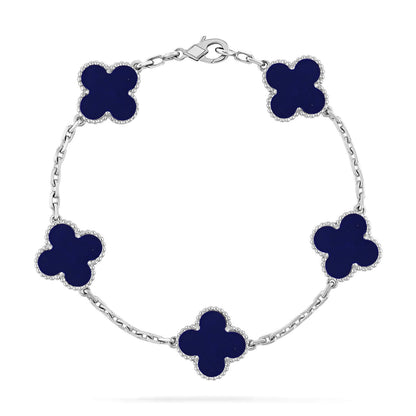 [AuraJewelry]New CLOVER 5 MOTIF LAPIS LAZULI BRACELET COLLECTION
