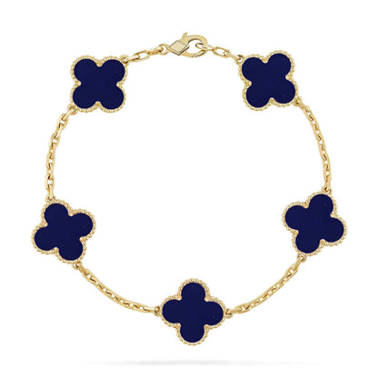 [AuraJewelry]New CLOVER 5 MOTIF LAPIS LAZULI BRACELET COLLECTION