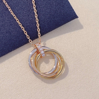 『AuraJewelry』TRINITY NECKLACE GOLD DIAMONDS