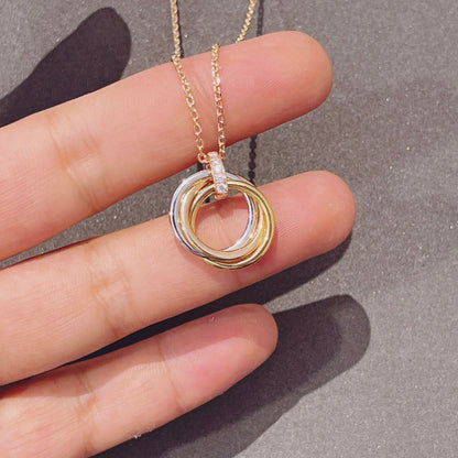 『AuraJewelry』TRINITY NECKLACE GOLD DIAMONDS