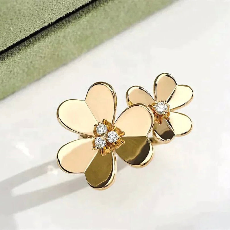 ¡®AuraJewelry¡¯CLOVER COMOS GOLD DIAMOND RING