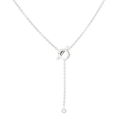 ¡®AuraJewelry¡¯FINESSE SILVER DIAMOND NECKLACE