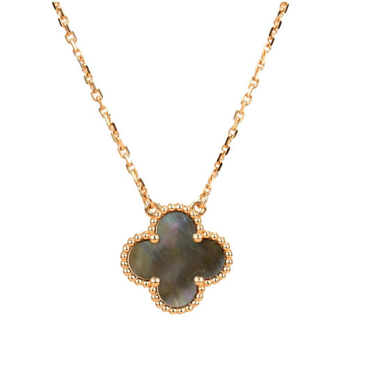 ¡®AuraJewelry¡¯CLOVER 15MM  GRAY MOTHER OF PEARL NECKLACE