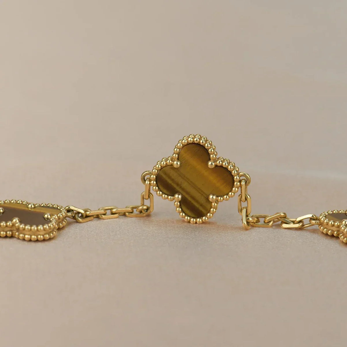 [AuraJewelry]新作 CLOVER 5 MOTIFS タイガーアイブレスレットコレクション