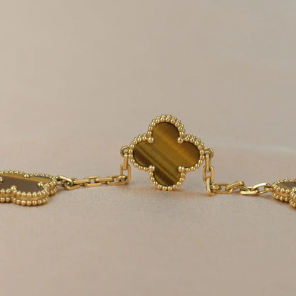 [AuraJewelry]新作 CLOVER 5 MOTIFS タイガーアイブレスレットコレクション