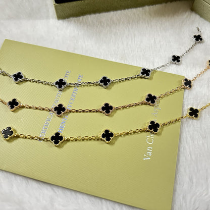 [¡®AuraJewelry¡¯]CLOVER 6 MOTIF ONYX BRACELET