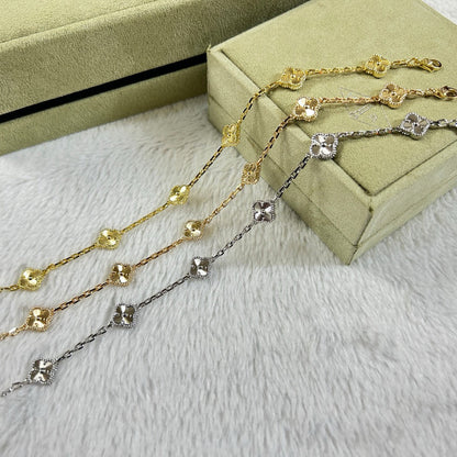 [AuraJewelry]New CLOVER 6 MOTIF DIAMOND BRACELET