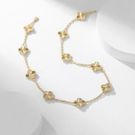 ¡®AuraJewelry¡¯CLOVER 10 MOTIFS LASER NECKLACE