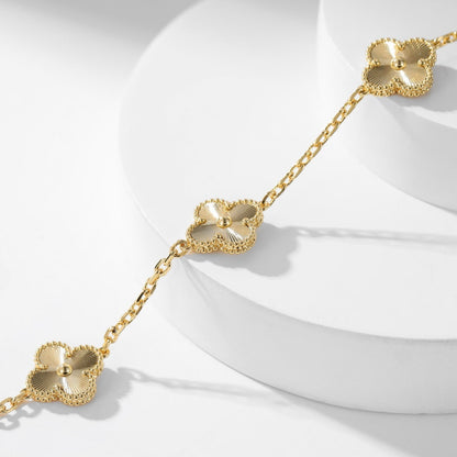 ¡®AuraJewelry¡¯CLOVER 10 MOTIFS LASER NECKLACE