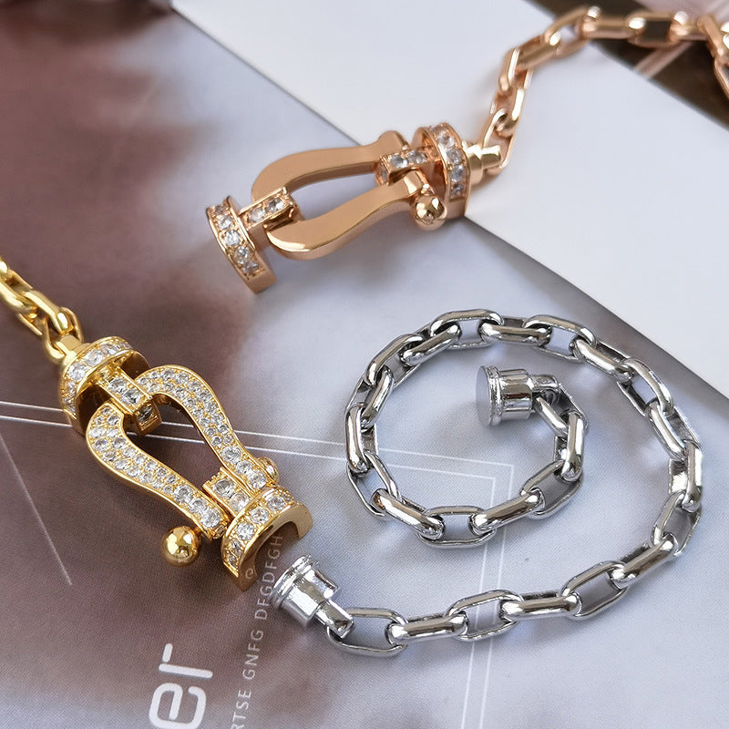 ¡®AuraJewelry¡¯FORCE LARGE HORSESHOE CLASP  METAL BRACELET