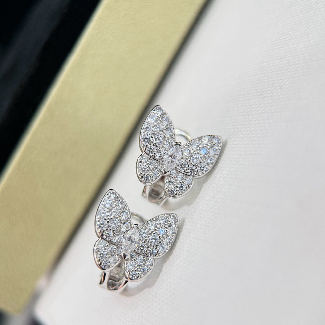 ¡®AuraJewelry¡¯BUTTERFLY ALL DIAMOND EARRINGS