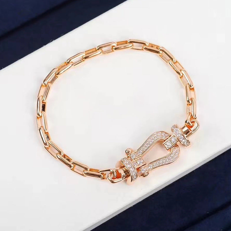 ¡®AuraJewelry¡¯FORCE LARGE HORSESHOE CLASP  METAL BRACELET