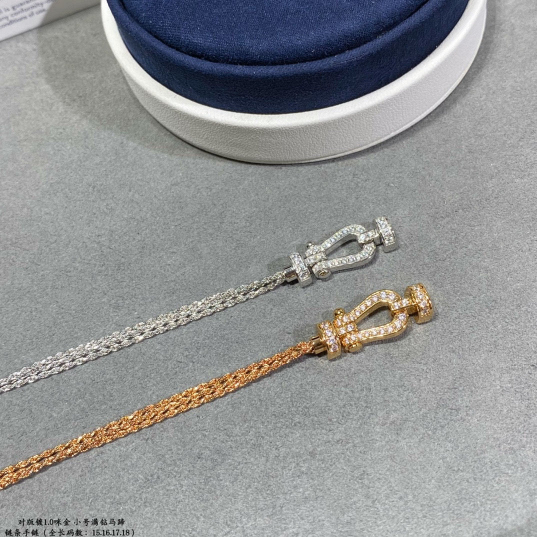 ¡®AuraJewelry¡¯FORCE SMALL HORSESHOE  DIAMOND CHAIN ROPE BRACELET
