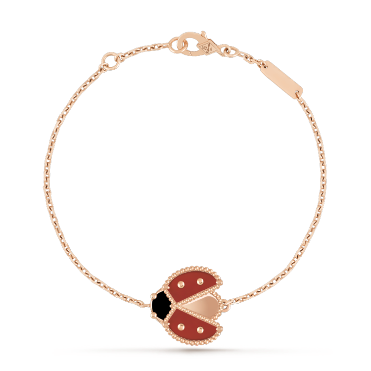 AuraJewelry「ラッキースプリング1モチーフ」ピンクゴールドブレスレット