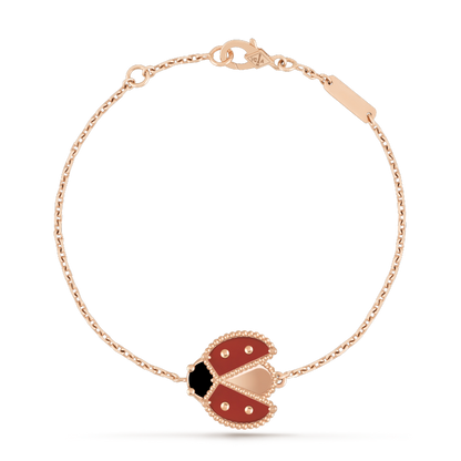 AuraJewelry「ラッキースプリング1モチーフ」ピンクゴールドブレスレット