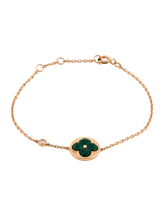 ¡®AuraJewelry¡¯SUN MALACHITE 1 DIAMOND PINK GOLD BRACELET